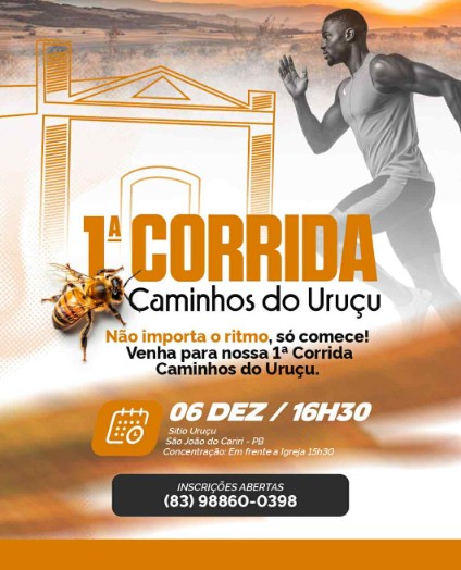 1ª Corrida “Caminhos do Uruçu” promete movimentar São João do Cariri