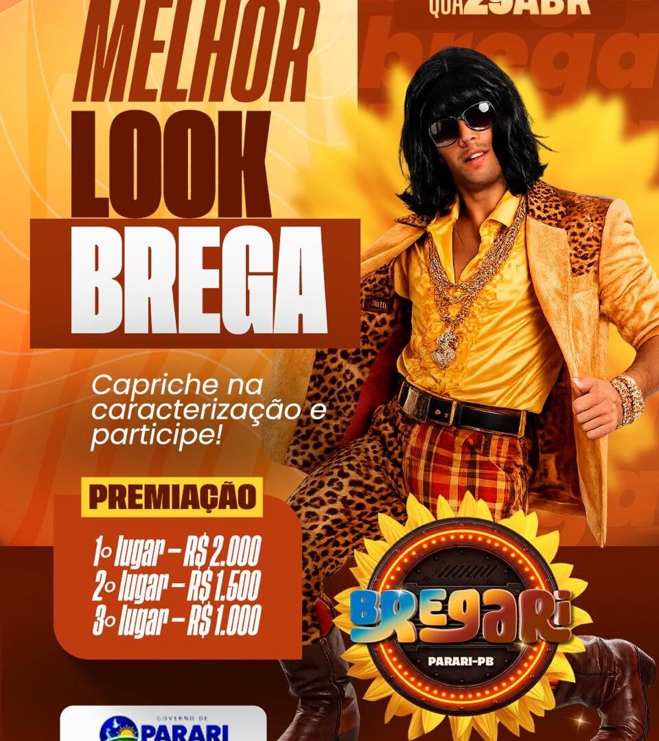 Parari anuncia concurso “Melhor Look Brega” dentro da programação do BREGARI com premiação de R$ 4,500