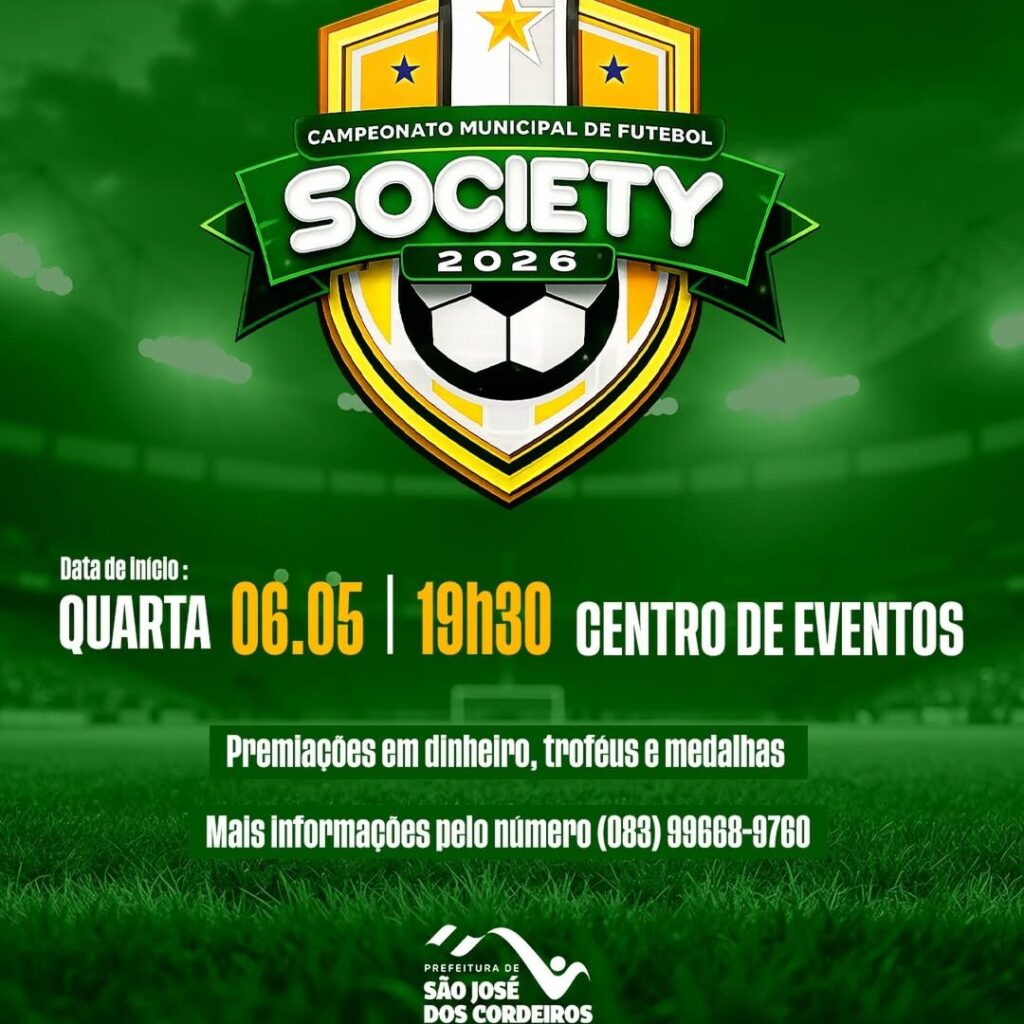 Abertura do Campeonato Municipal de Society 2026 movimenta São José dos Cordeiros
