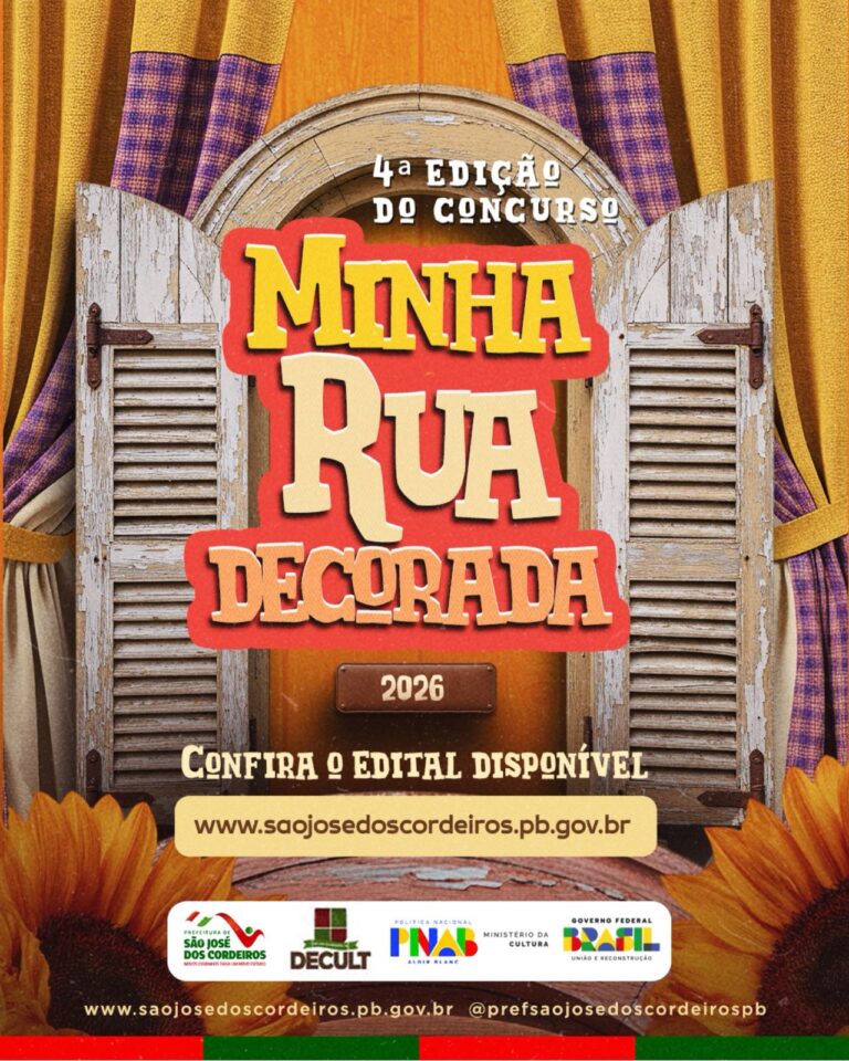 Prefeitura de São José dos Cordeiros abre inscrições para o 4º Concurso “Minha Rua Decorada” 2026
