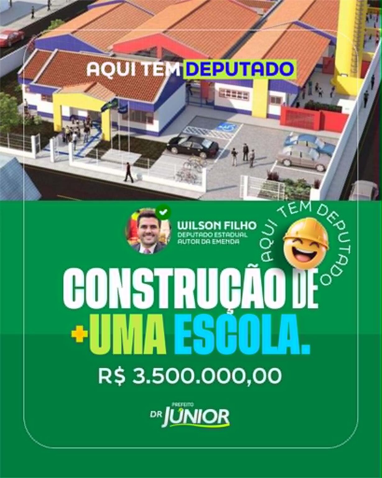 Ouro Velho conquista nova escola modelo através de emenda do deputado estadual Wilson Filho