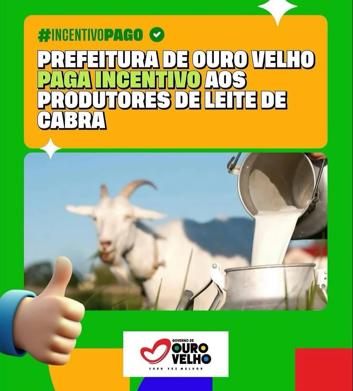 Prefeitura de Ouro Velho realiza pagamento de incentivo a produtores de leite de cabra