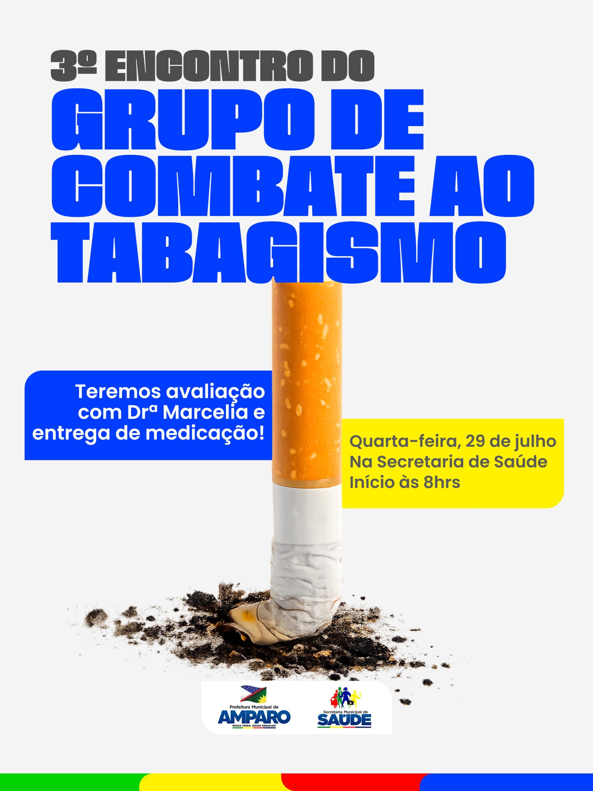 Prefeitura de Amparo realiza 3º Encontro do Grupo de Combate ao Tabagismo com avaliação médica e entrega de medicação
