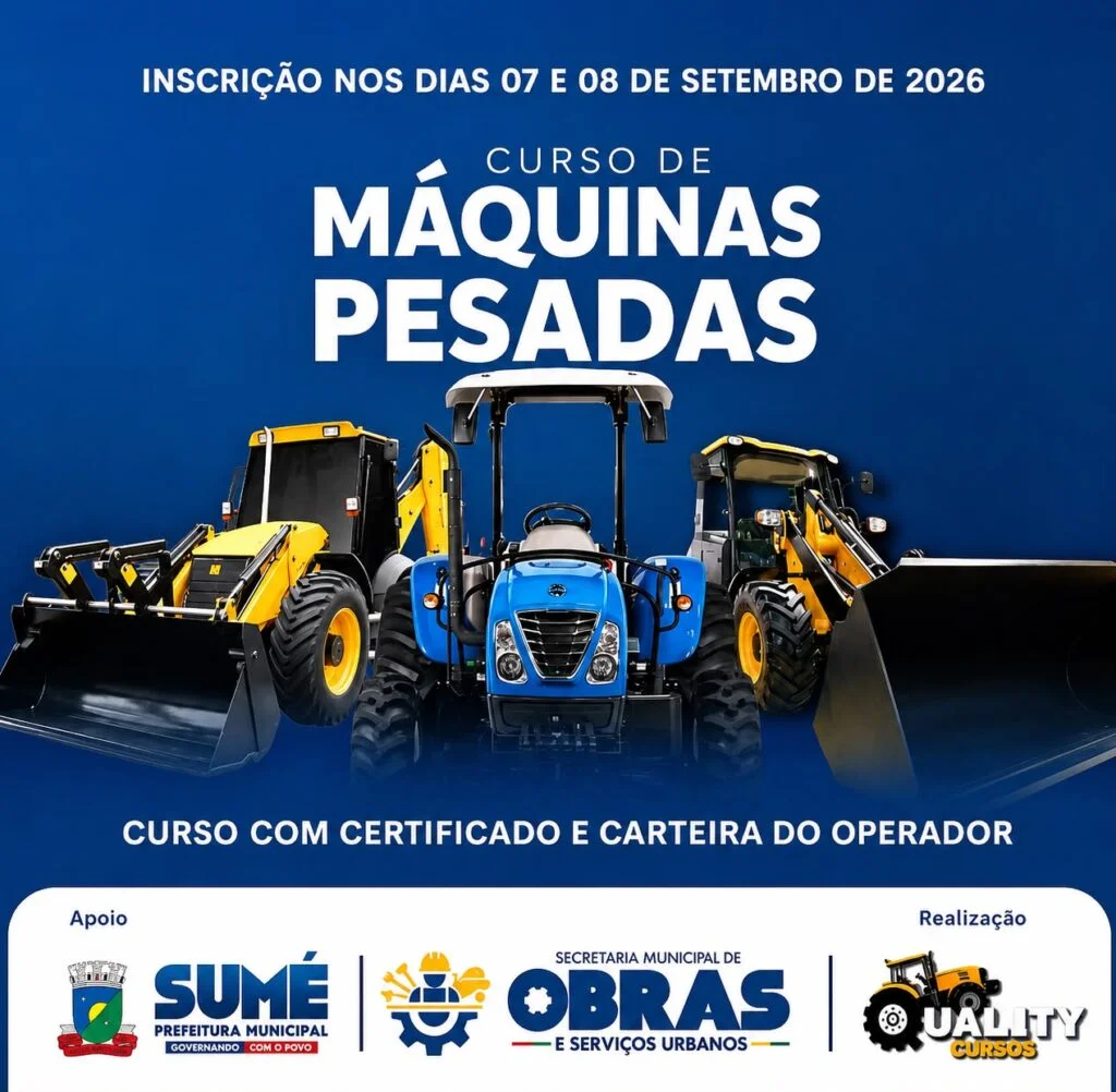 Prefeitura de Sumé apoia realização de curso de máquinas pesadas no município