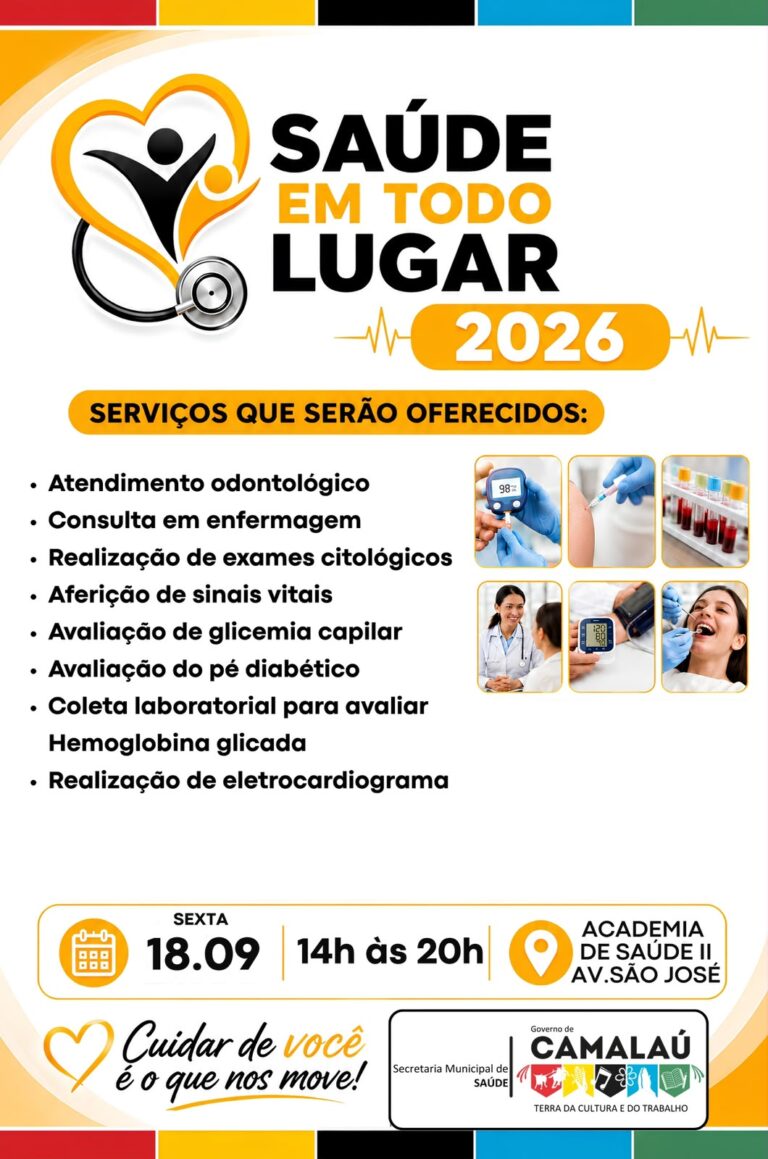 Prefeitura de Camalaú promove fim de semana com atendimentos de saúde e vacinação antirrábica