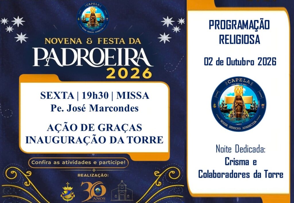 Olho d’Água do Padre, Caititú, Catonho e Mulungú celebram Festa de Nossa Senhora Aparecida 2026